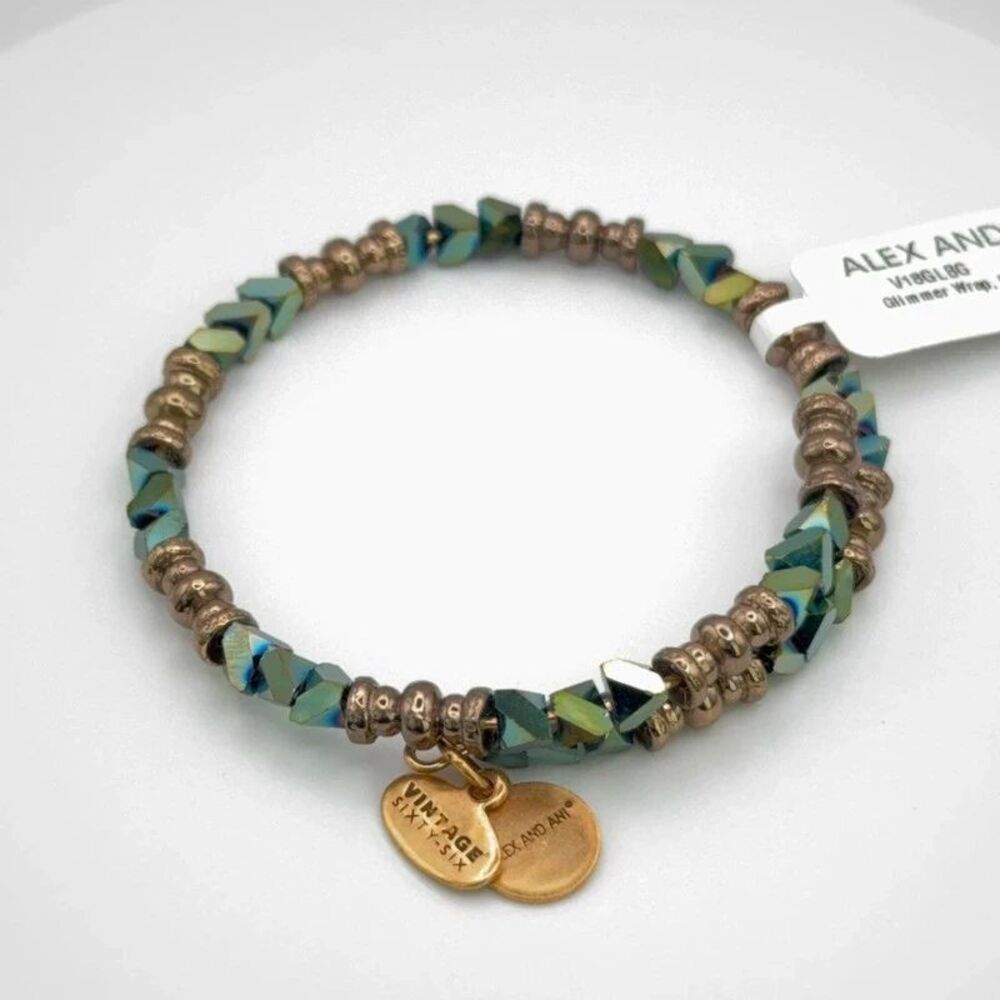 Alex and Ani Glimmer Wrap - Metallic Hazel Bracelet